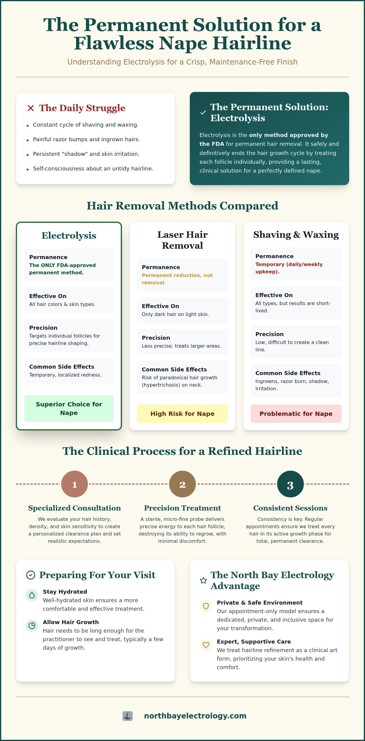 Permanent Electrolysis for Nape of Neck Hair: Achieving a Clean Hairline